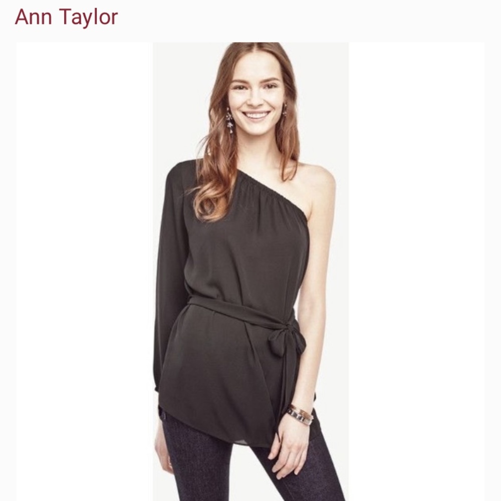 Ann Taylor one shoulder belted tunic. Worn once